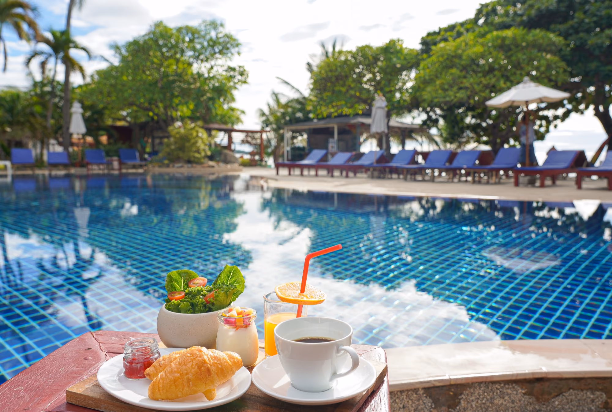 The Beachfront Pool — Breakfast by the pool 1